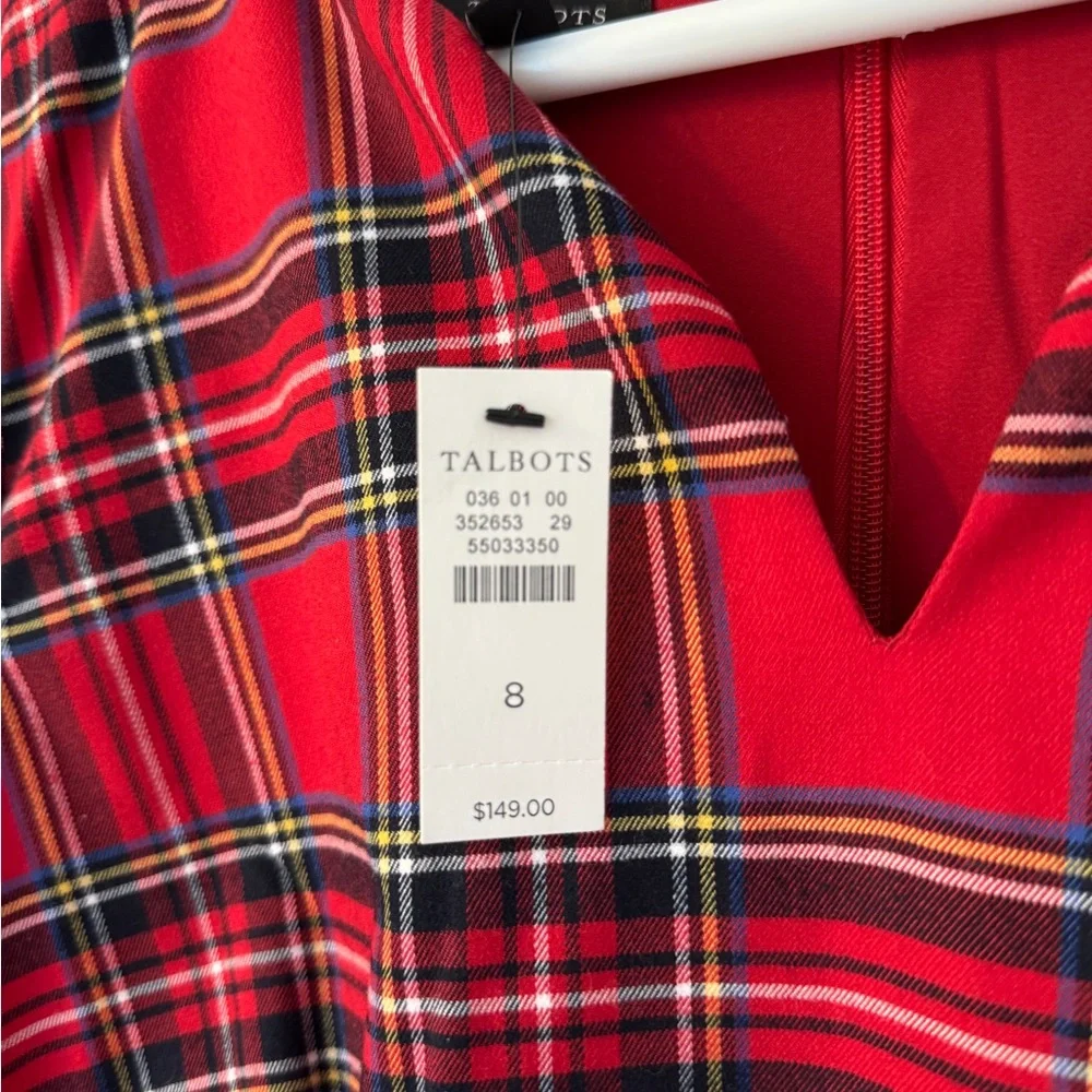 Talbots sz. 8 A-Line Dress with 3/4 Sleeves - Picture 5 of 5